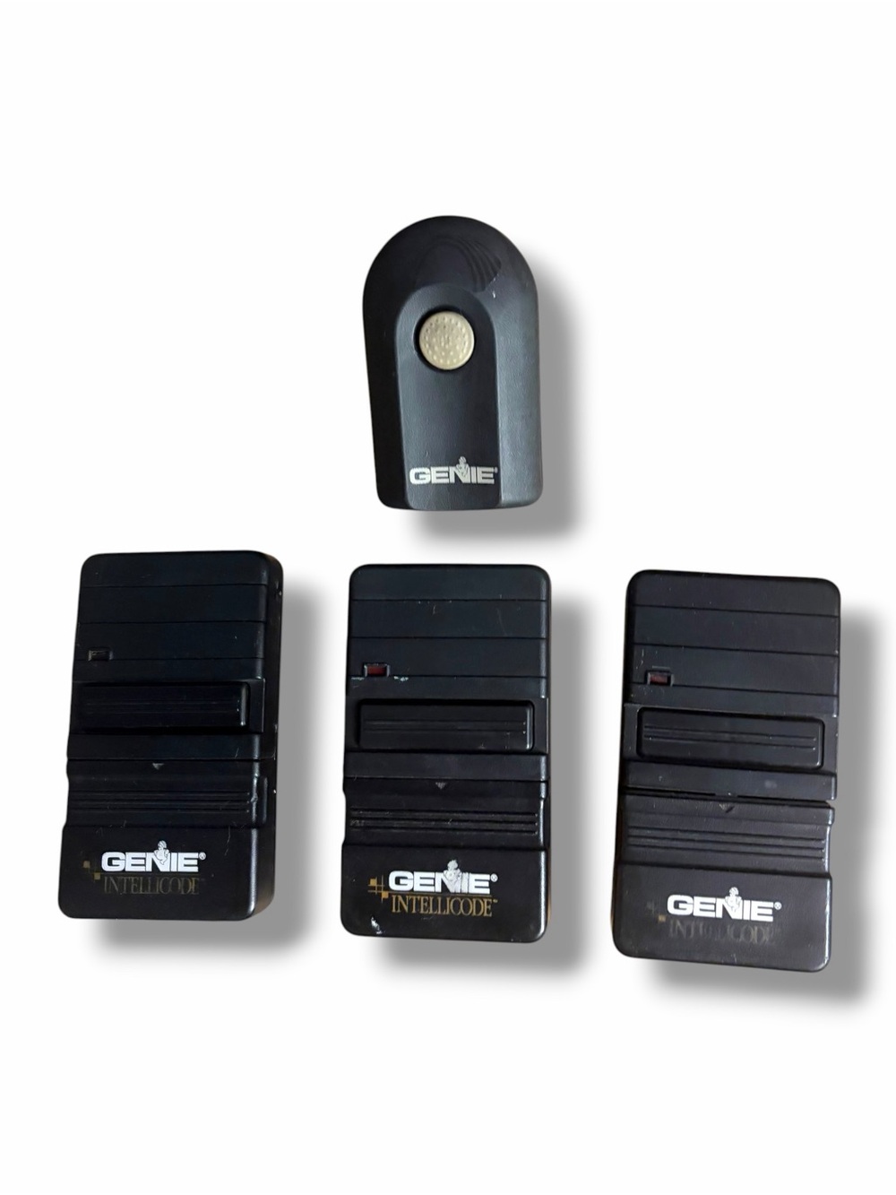 Lot of 4 Genie Intellicode ACSGT Type 1 Black 390 MHz Garage Door Opener Remotes